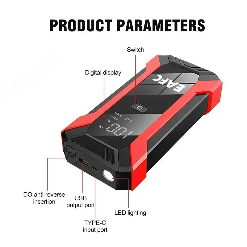 Hot 600A/2000A Portable Car Jump Starter Power Bank Car Booster Charger 12V Auto Battery Starting DevicePetrol Diesel CarBooster