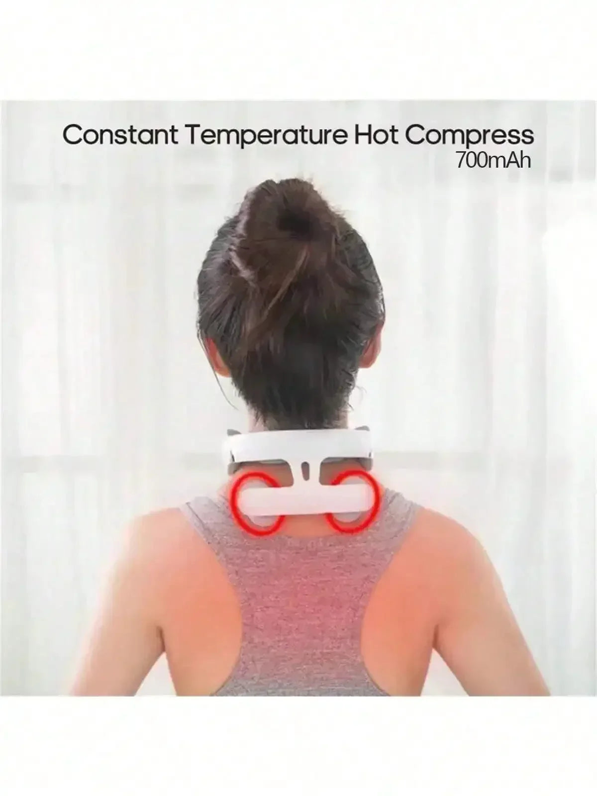 1 Pc Smart Portable Neck Shoulder Massager, Rechargeable Electric Massage Machine, for Home & Office Daily