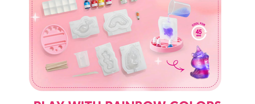 JOYFY Unicorn Soap Making Kit Girl Crafts DIY Project for Kids Birthday Chirstmas Gift STEM Activity Teenage Gifts