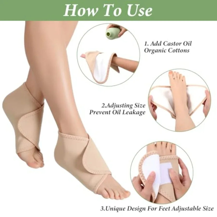1PCS Cotton Pack Wrap Support with Ankle Brace Reusable Packs for Foot Care Elastic Ankle Compression Sleeve Foot Brace for Wom