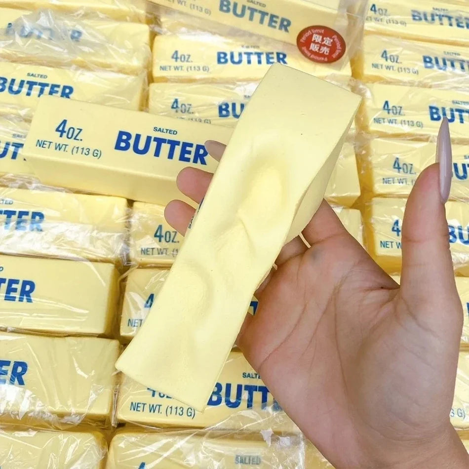 Butter Stick Squishy Toy, Slow Rising Squeeze Fidget for Stress Relief