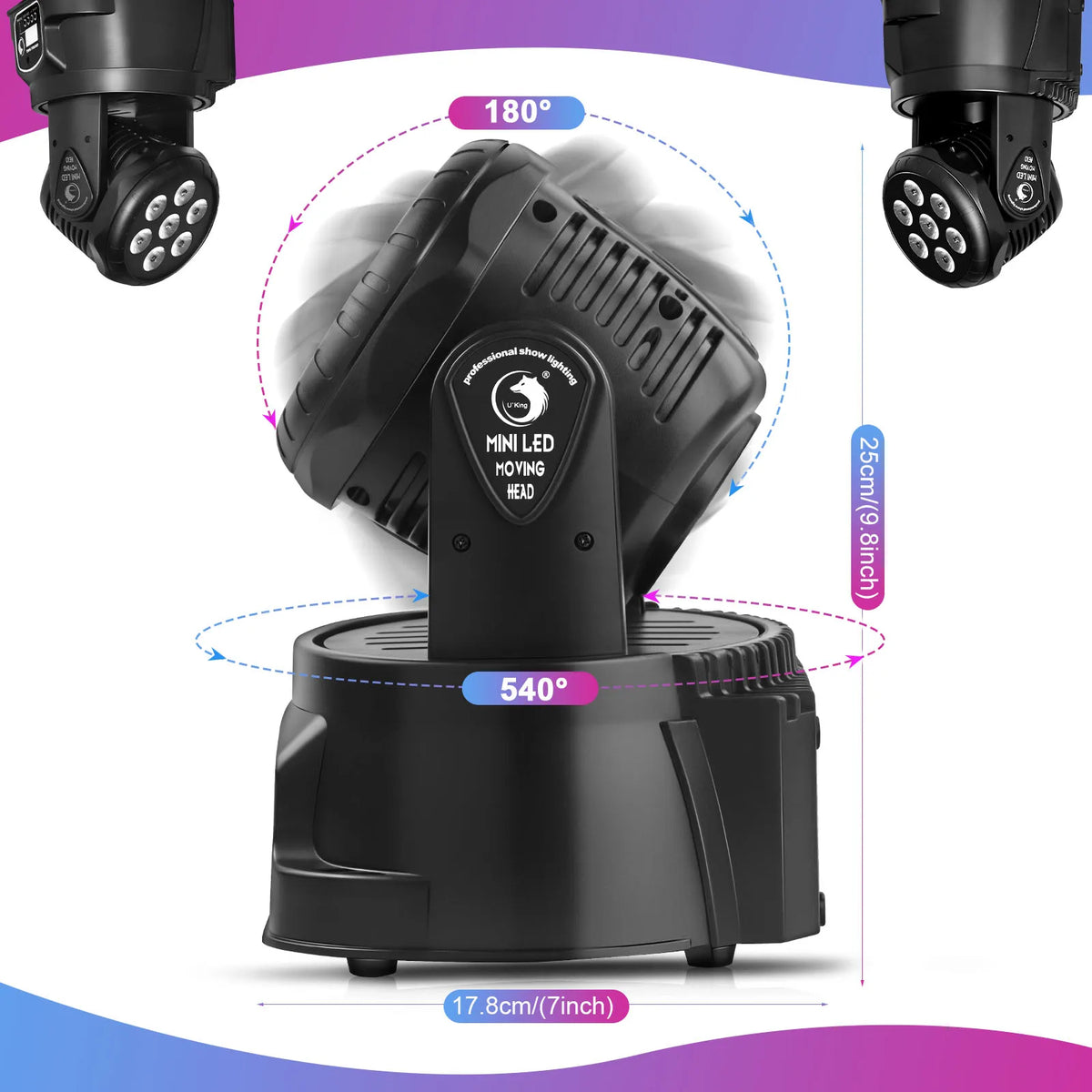 2Pcs/Set 105W Beam Moving Head Lights 7x15W RGBW LED Stage Lights DMX512 Spot Lights For DJ Disco KTV Wedding Party