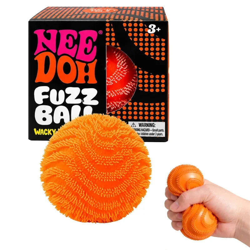 Nee Doh Fuzz Ball Blind Box, Soft Squeezable Fidget and Desktop Stress Ball