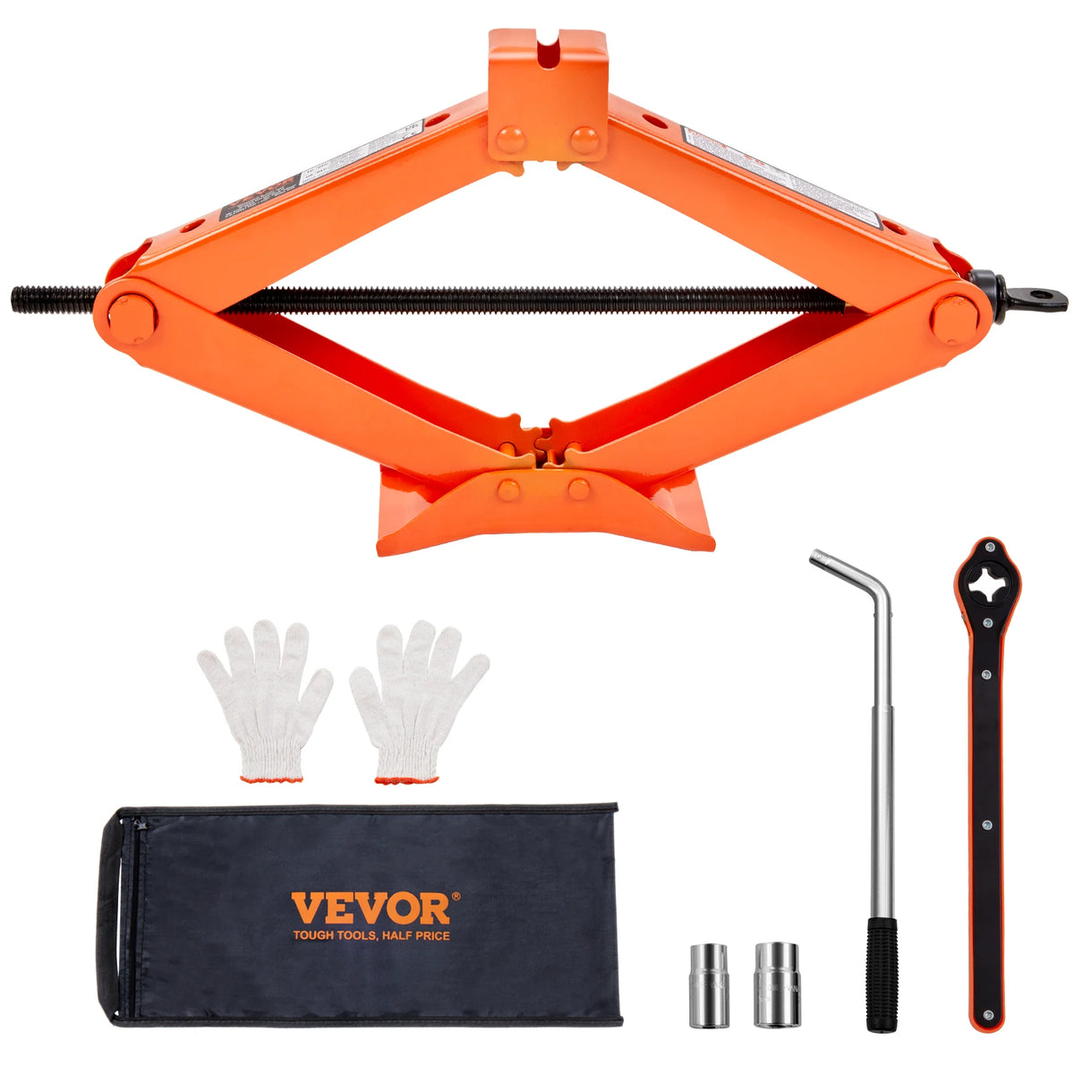 SucceBuy Scissor Jack 2.5Ton/5512 lbs Scissor Car Jack 3.7"-17.1" Lifting Range Scissor Lift Jack Portable Tire Jack for Car Etc