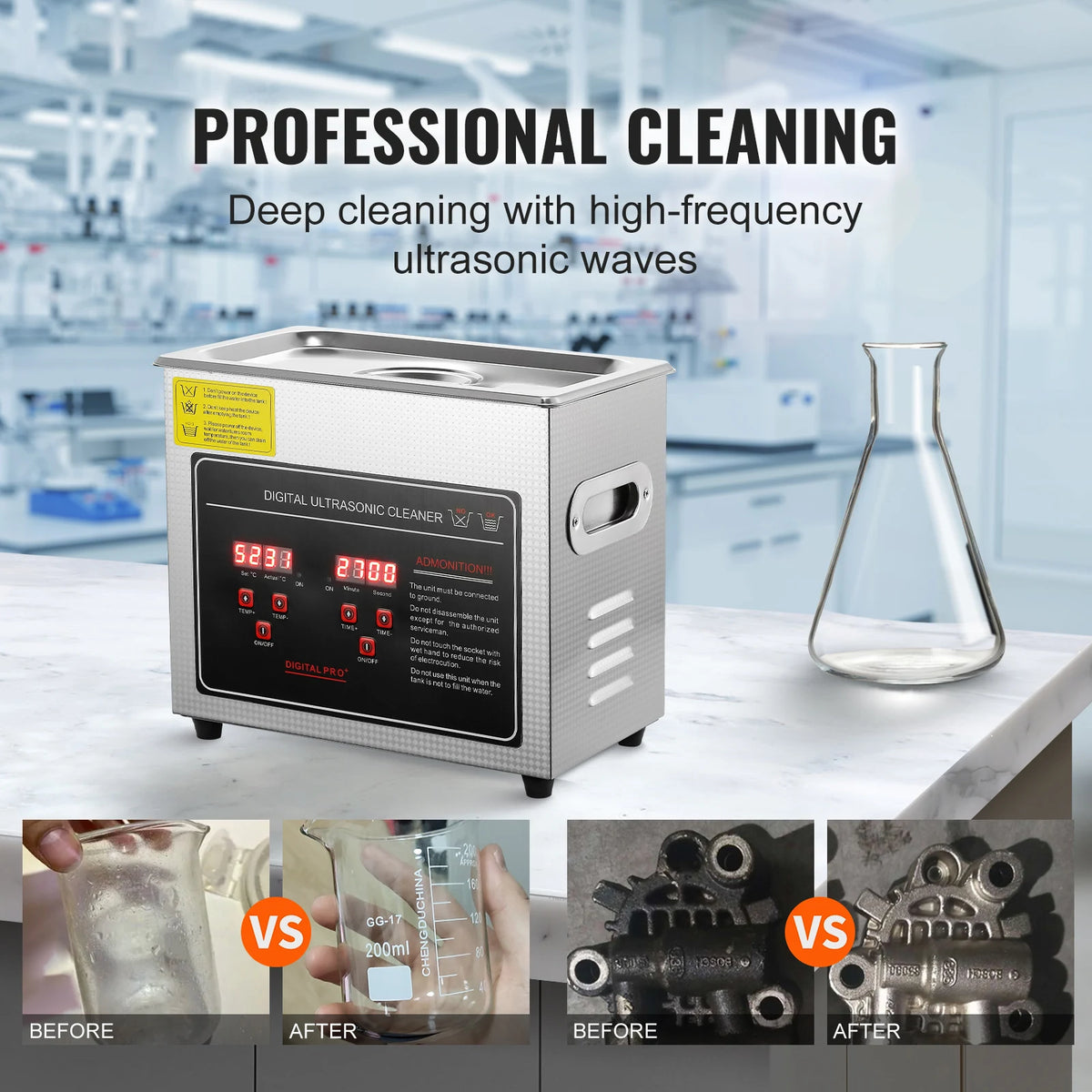 SucceBuy 2L 3L 6L 10L 22L 30L Ultrasonic Cleaner Stainless Steel Portable Heated Cleaning Washing Machine Ultrasound Appliance