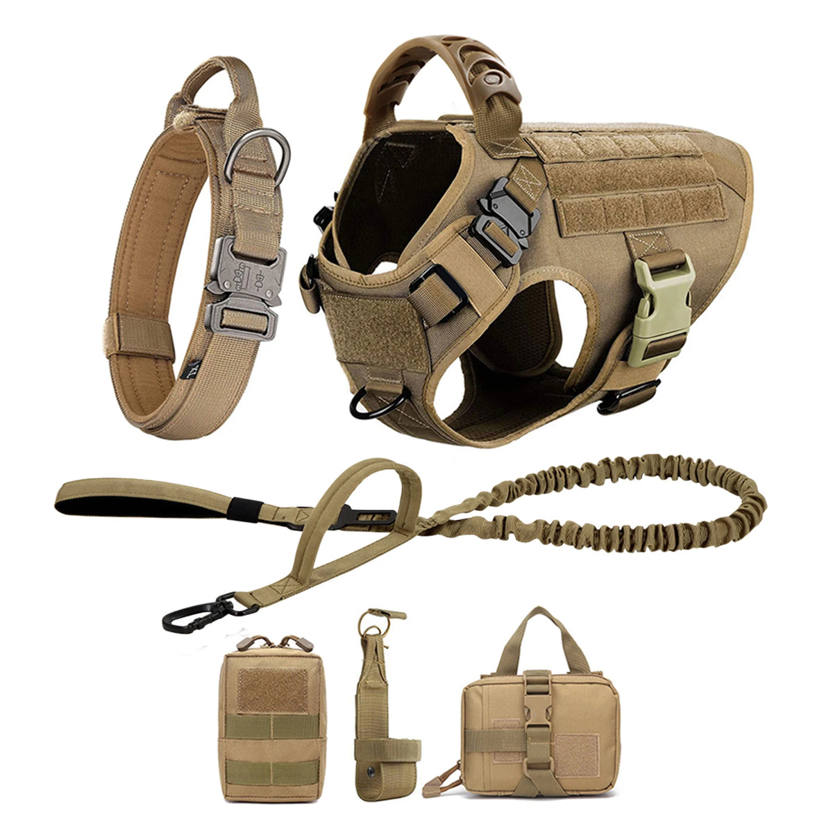 Dog Harness and Leash Set with Collar, Training and Walking Vest for Medium and Large Dogs