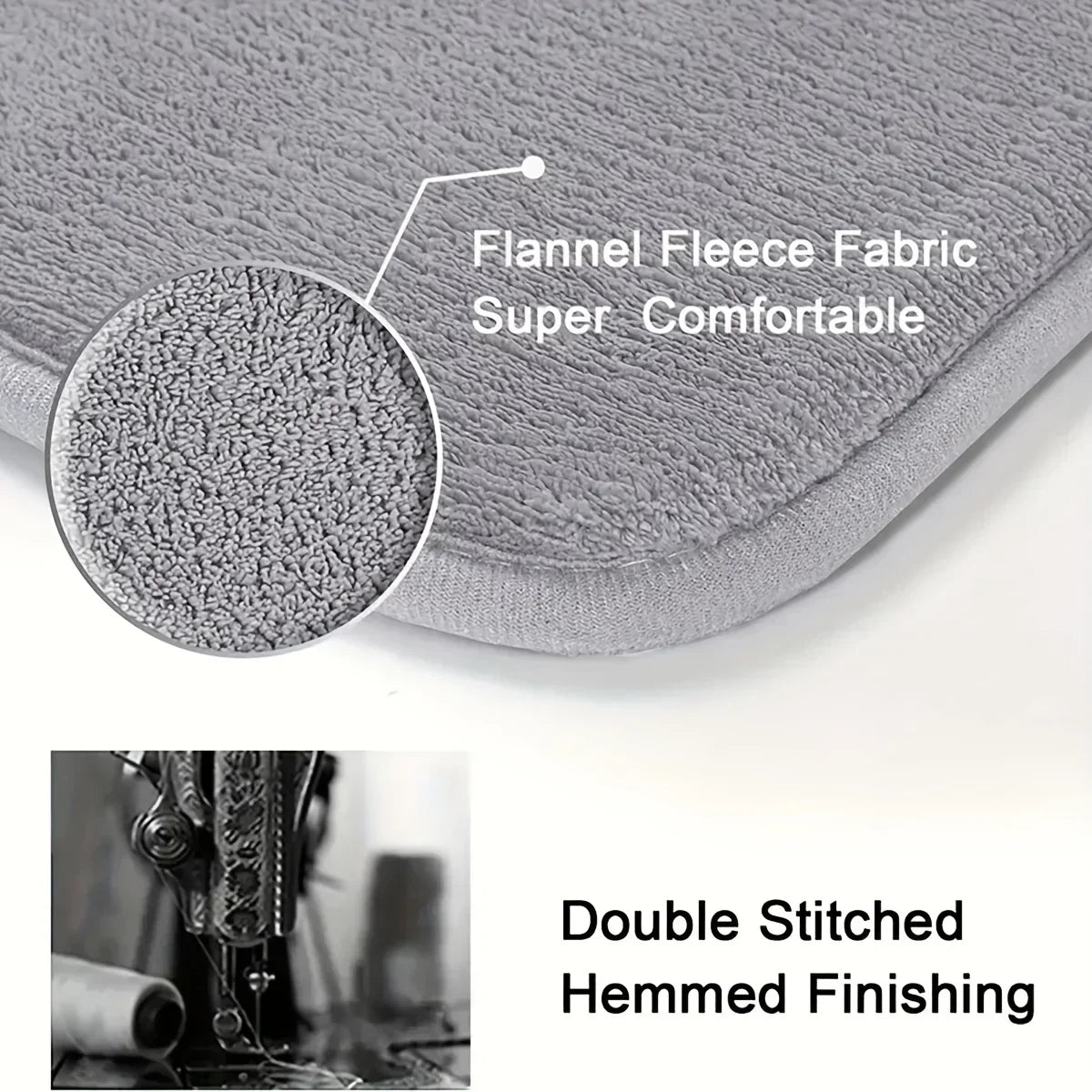 Long Kitchen Runner Rug Cozy Plush Flannel Floor Rug Non Slip Water Absorbent Decorative Mat for Bathroom