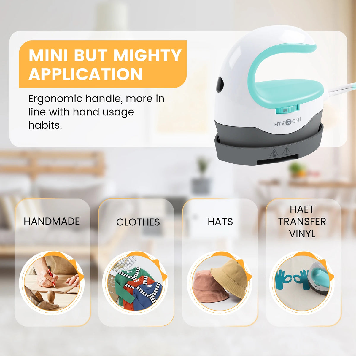 2nd Gen Portable MINI Heat Press Machine DIY Auto Easy Heating Transfer Iron On HTV for Clothes Bags Shoes Hat T-shirts