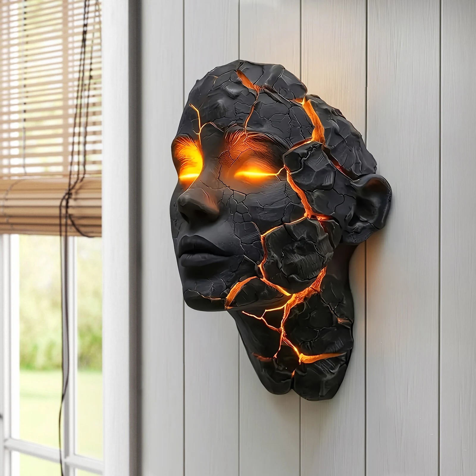 Halloween Broken Soul LED Wall Lamp with LED Illumination Broken Soul Wall Light for Bathroom Reading Studying Nursing Hallway