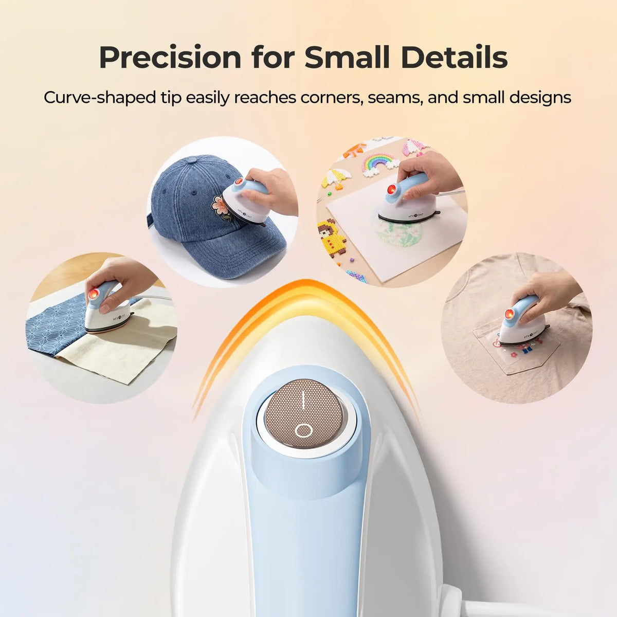 2nd Gen Portable MINI Heat Press Machine DIY Auto Easy Heating Transfer Iron On HTV for Clothes Bags Shoes Hat T-shirts