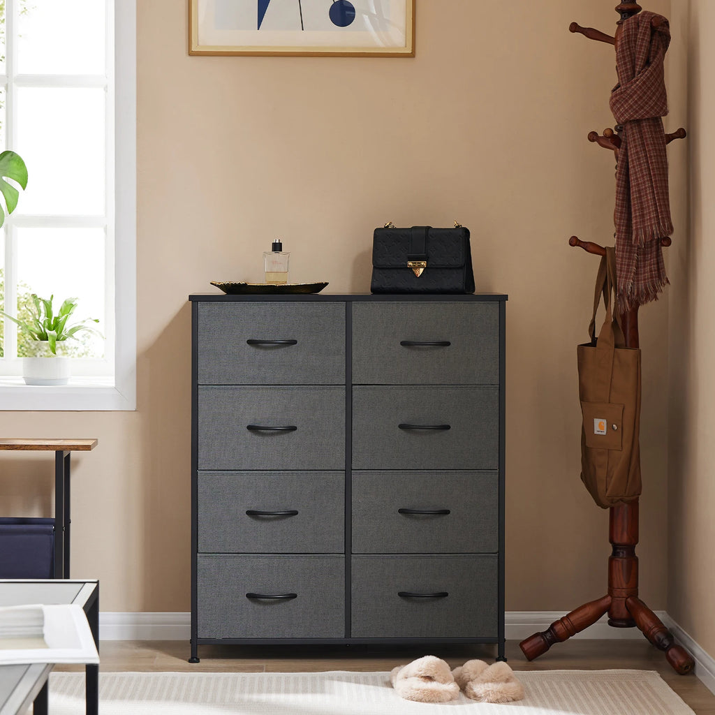Fabric 8-Drawer Dresser Storage Cabinet