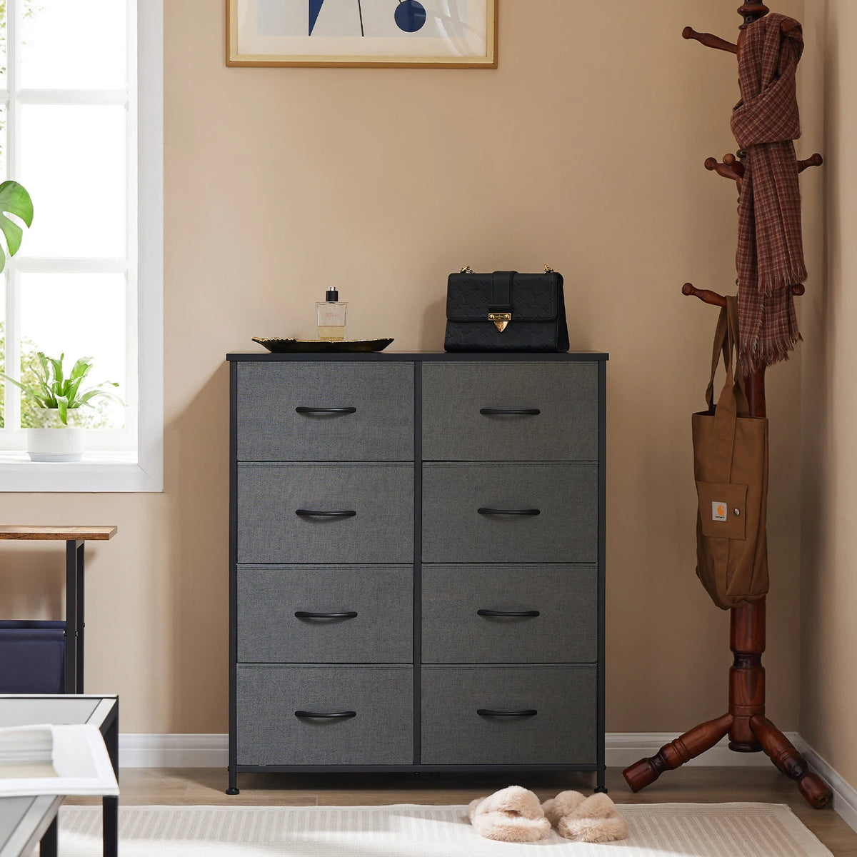 Fabric 8-Drawer Dresser Storage Cabinet