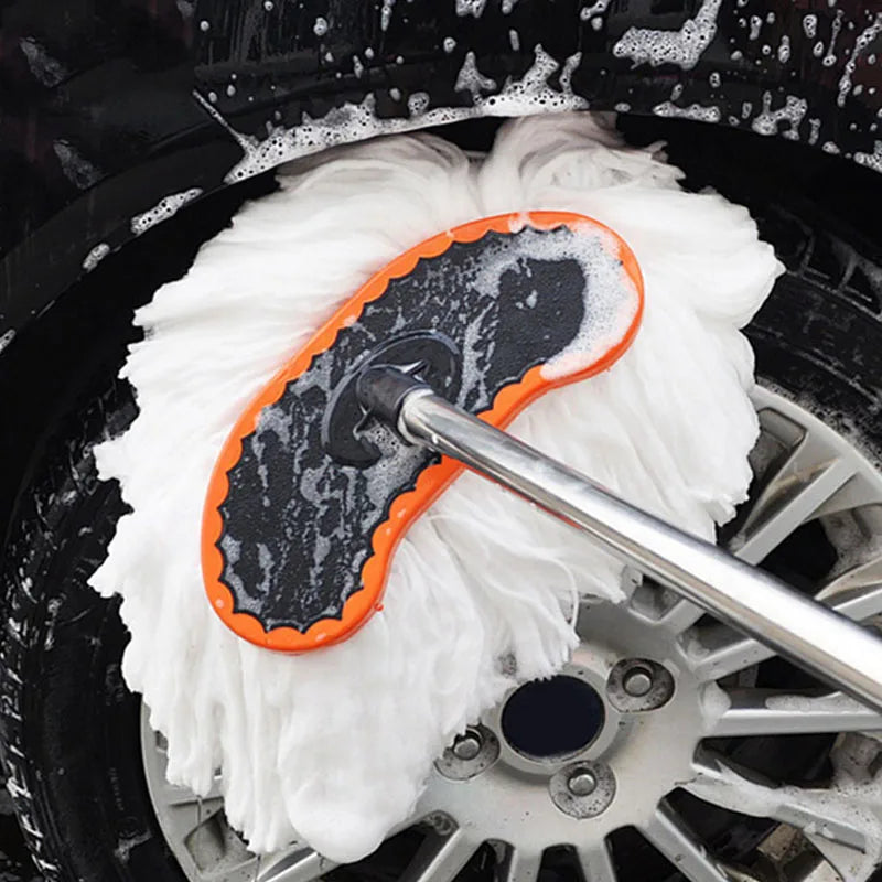 Cleaning Car Wash Brush Soft the head of Wiping Mop Replace Vehicle Telescoping Handle Cleaning Tool