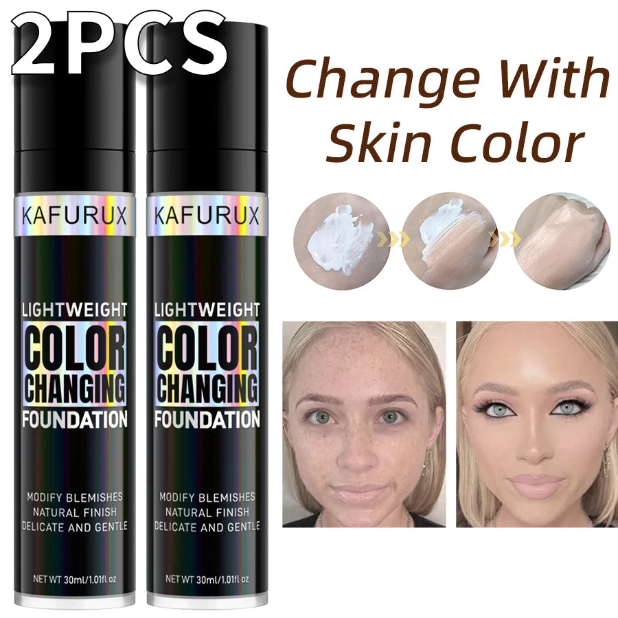 Color-Changing Matte Liquid Foundation, 2 Pack