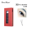 DeceMars 3D W-Shaped Lash Extensions, Pre-Made Volume Fan False Eyelashes