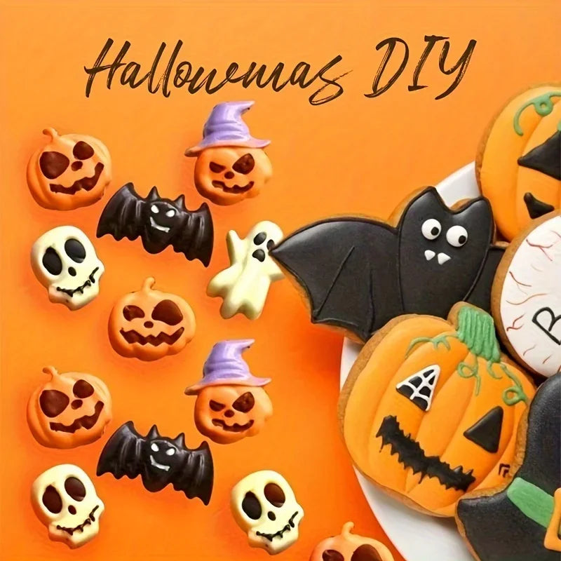 Halloween Silicone Candy Mold – Pumpkin, Skull, Bat and Ghost Shapes