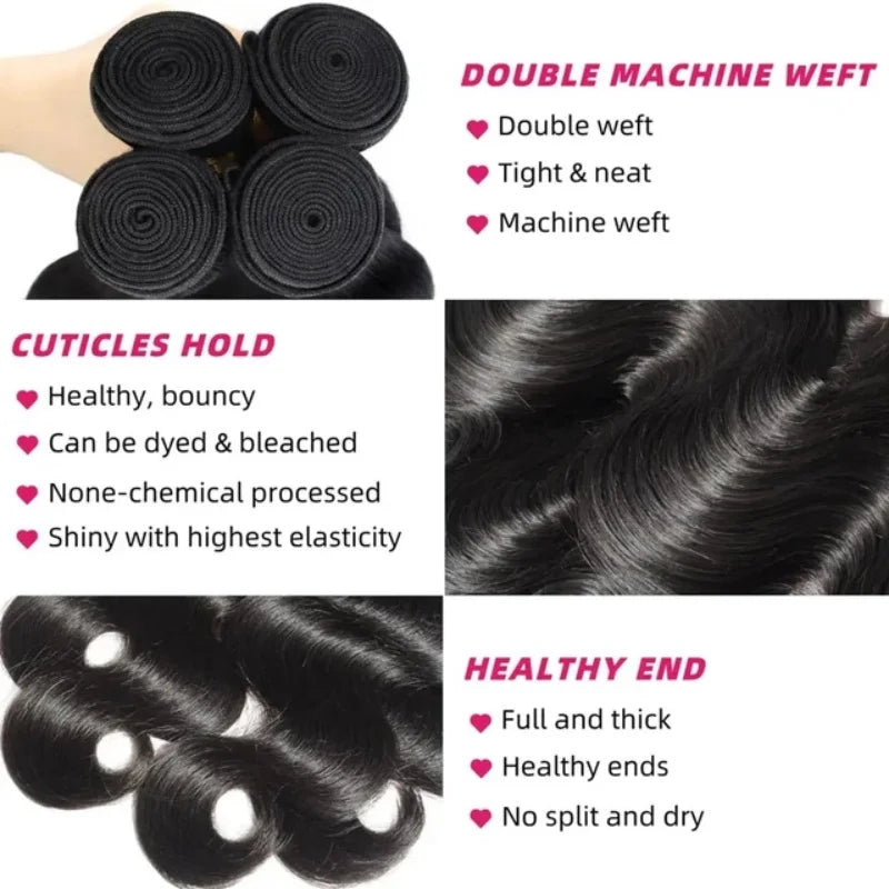 42" Body Wave Human Hair Bundles