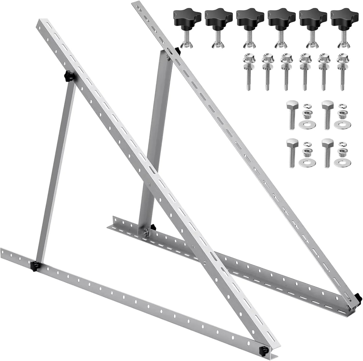 47/45 Inch Upgraded Adjustable Solar Panel Tilt Mount Bracket Foldable Tilt Legs Stand Supports 100‑500W Solar Panels 1/2/4 Pack for Roof RV Boat