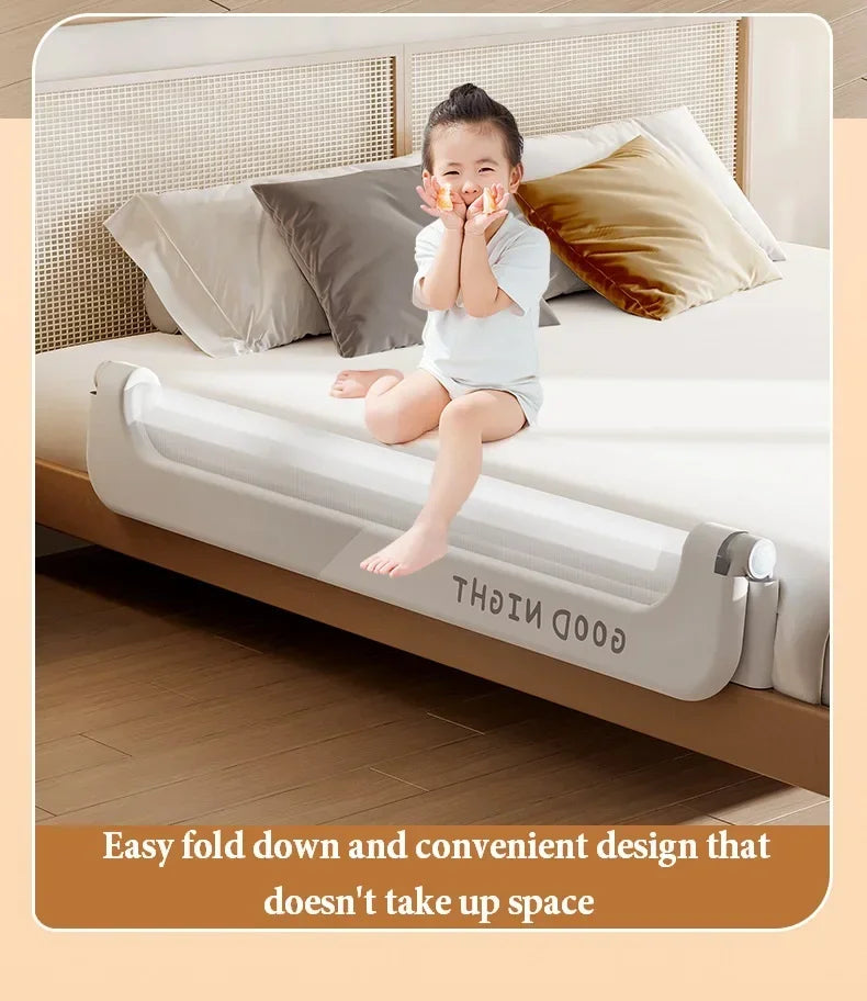 Adjustable Bed Rail Guard for Toddlers, Portable Anti-Fall Safety Bed Barrier