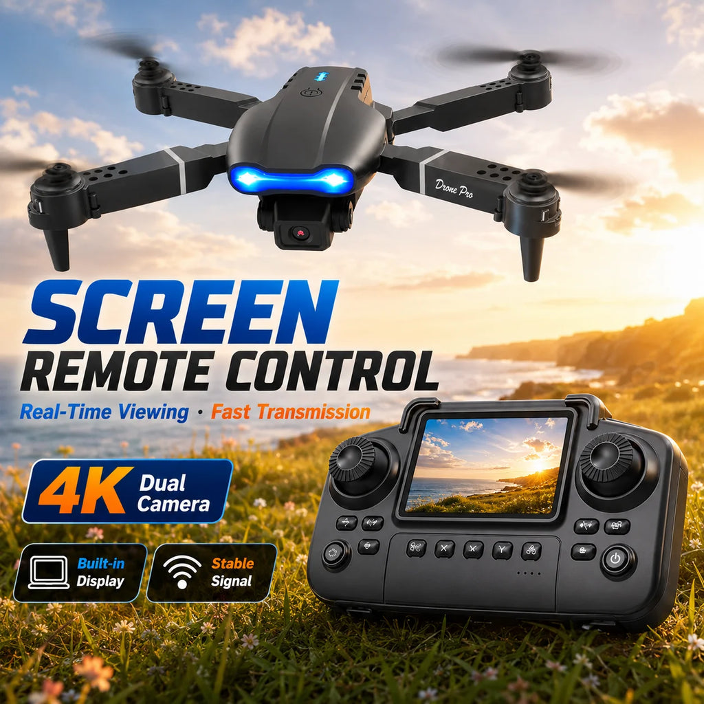 Brushless RC Drone with Dual Camera, One-Key Takeoff, Return Home and Headless Mode