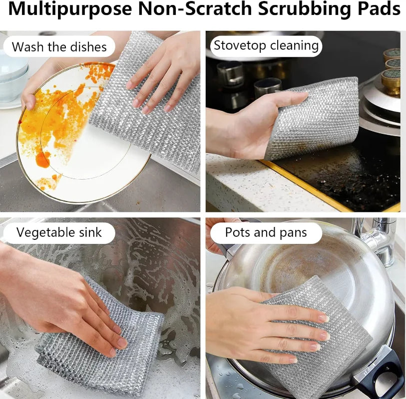 Double-Sided Steel Wire Dish Cleaning Cloths