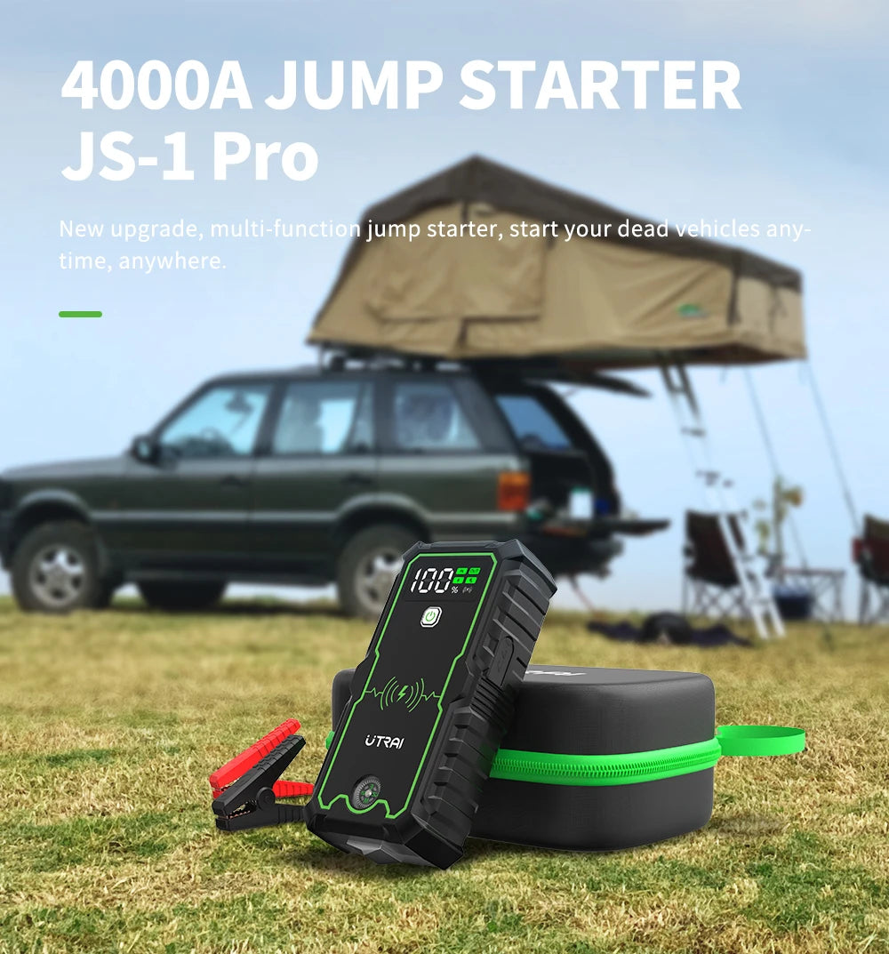 UTRAI Power Bank 4000A Jump Starter Portable Charger Car Booster 12V Auto Starting Device Emergency Car Battery Starter