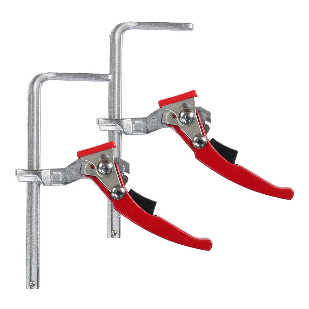 2pcs Ratcheting Table Clamps, Quick Release Track Saw Clamps, Guide Rail Clamp for MFT Table and Guide Rail System