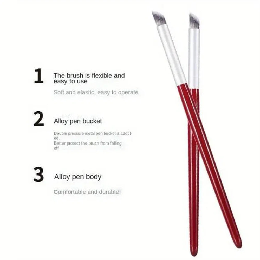 2Pcs Black Wooden Handle Ombre Gradient Nail Brush UV Gel Drawing Smudge Tool Professional Salon DIY Manicure Supply