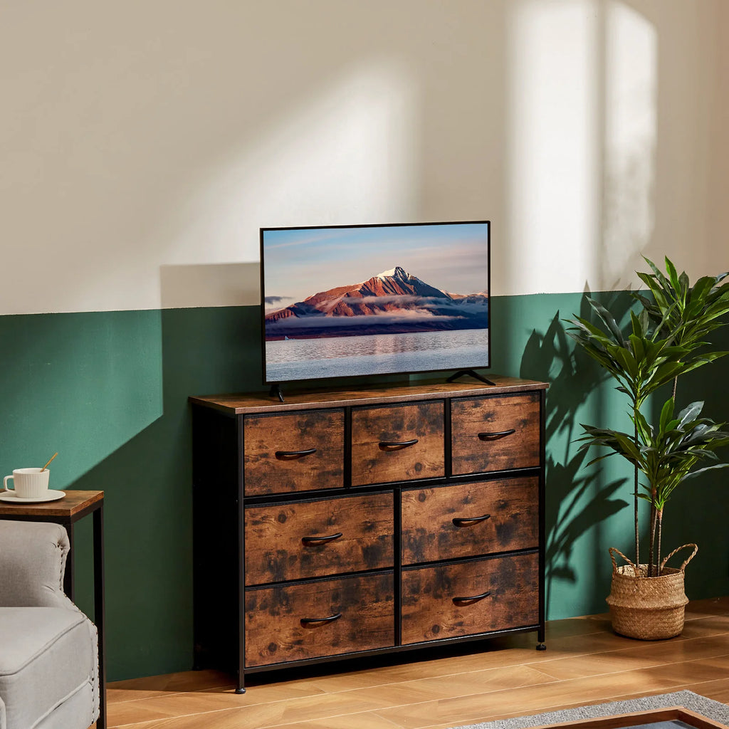 7-Drawer Fabric Dresser for Bedroom