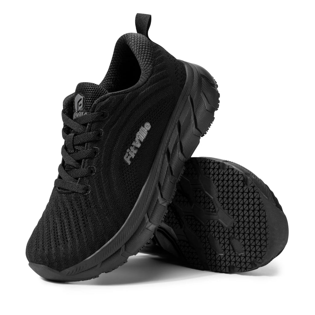 FitVille Men's Extra Wide Toe Box Shoes, Cushioned Non-Slip Lightweight Walking Sneakers