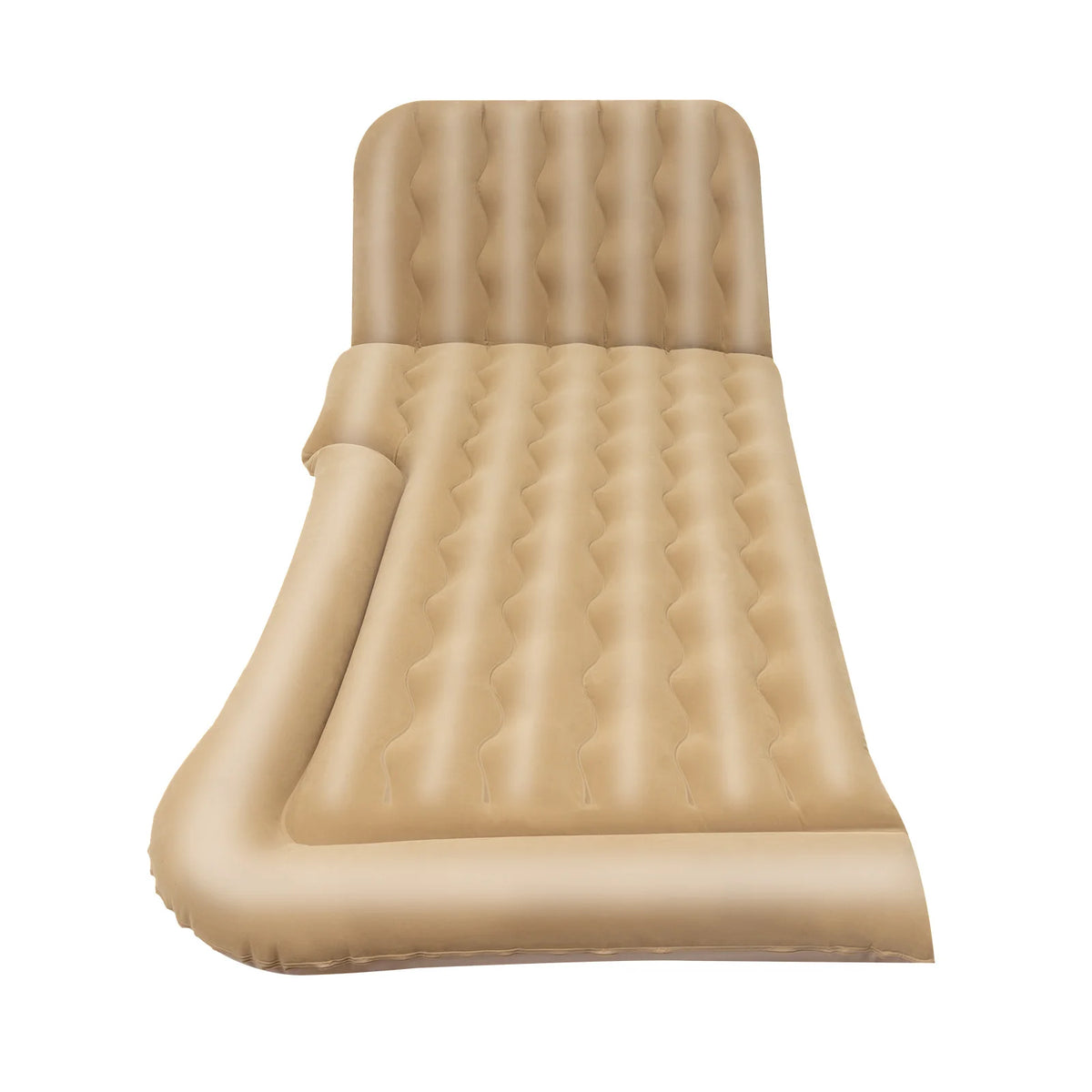 Inflatable Car Back Seat Air Mattress, Foldable Flocked Travel Bed with Pump