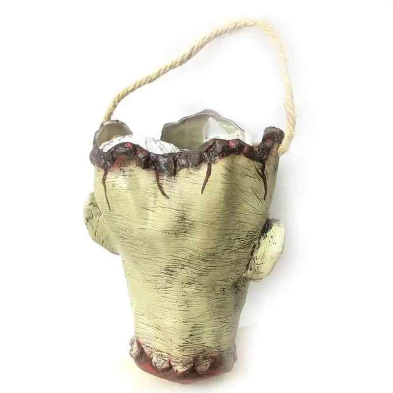 Halloween Skull Head Candy Bowl, Trick or Treat Candy Holder