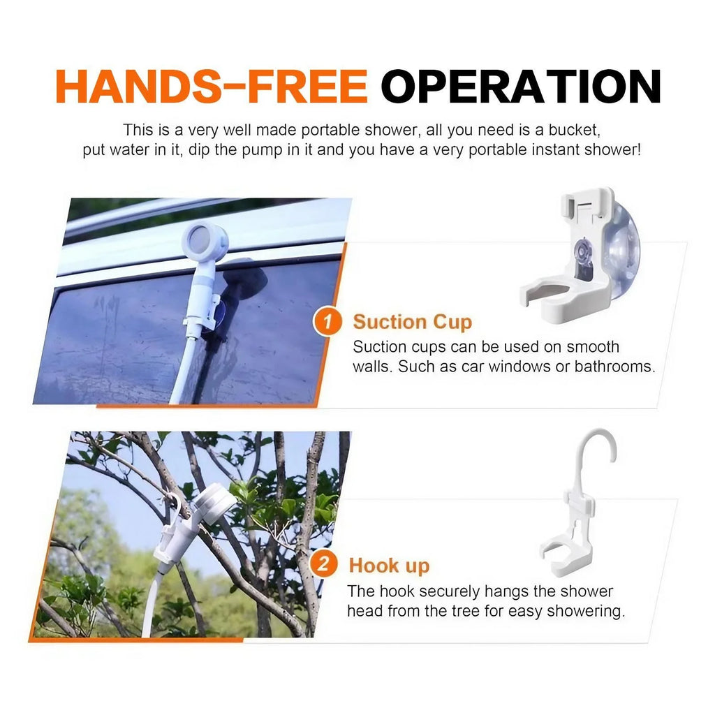 Outdoor Shower Portable Handheld Rechargeable Gentle Pet Bath Sprayer for Dogs and Cats Versatile Water Pump for Car Wash Garden Watering and Flower