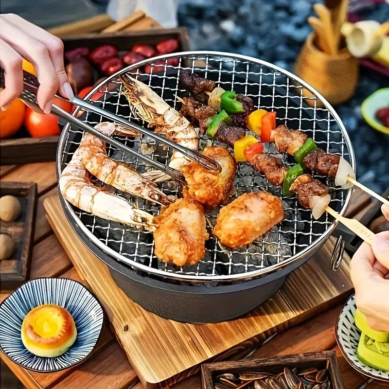 Cast Iron Charcoal Camping Stove for Outdoor Cooking