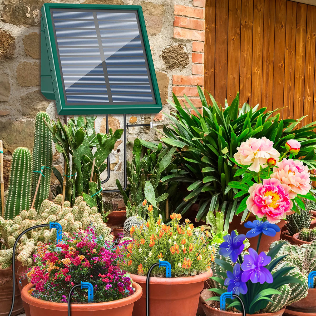 Solar Automatic Drip Irrigation System for Garden Plants