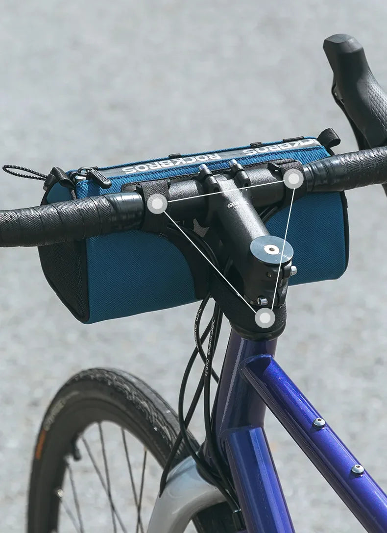 ROCKBROS Bike Handlebar Bag Portable 1.5L Multifunctional Shoulder Bag Highly Reflective Strap Crossbody Cycling Frame Tube Bag