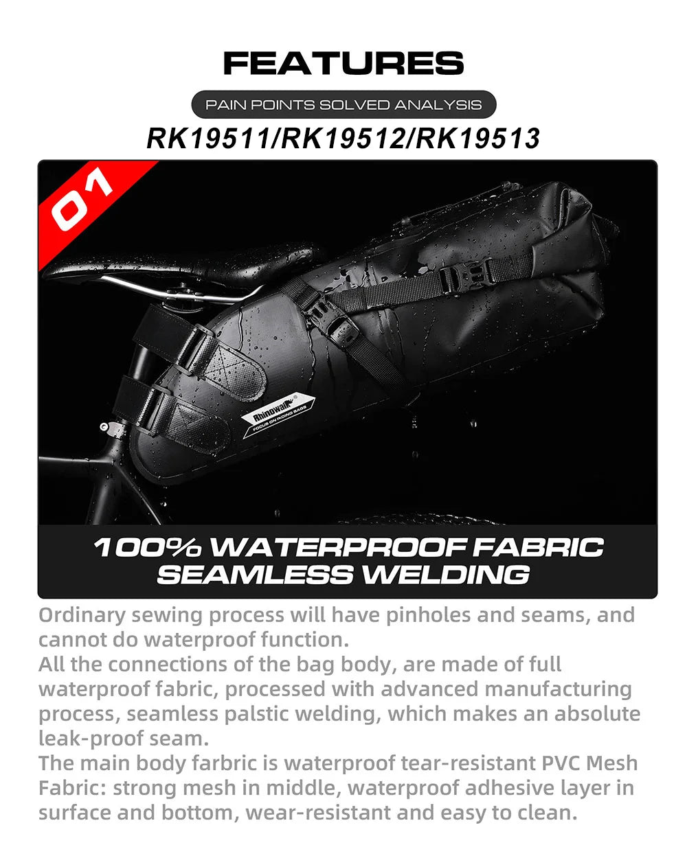 Bicycle Bag 5L-13L Full Waterproof Road Mountain Bike Cycling Rear Rack Bag Luggage Pannier Bike Saddle Accessories