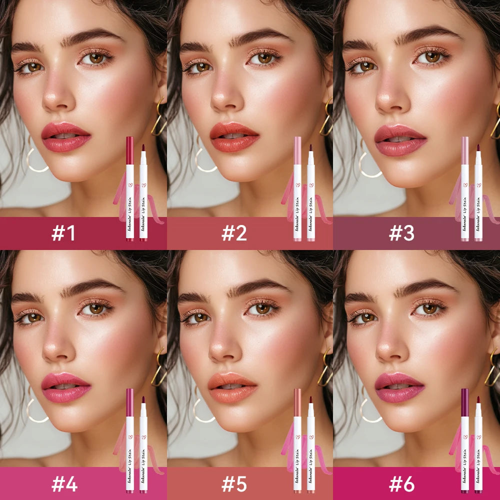 Waterproof Lip Stain Long Lasting Transferproof Lip Color Lightweight Liquid Lip Tint Easy To Apply Natural Daily Beauty Lip Makeup