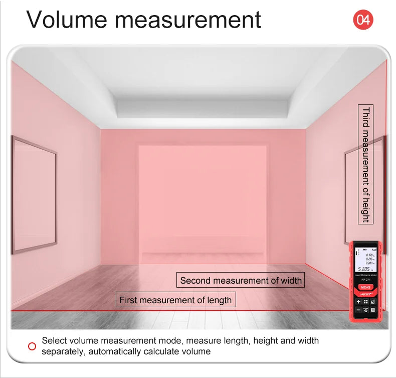 NF-271 Laser Rangefinder 40M 80M Laser Distance Meter Laser Tape Measure Accurate Distance Meter Measuring Device Tools
