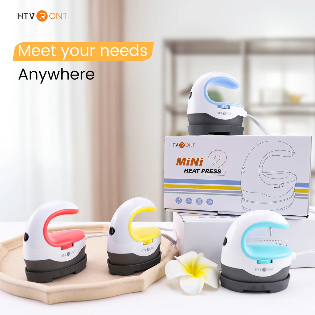 2nd Gen Portable MINI Heat Press Machine DIY Auto Easy Heating Transfer Iron On HTV for Clothes Bags Shoes Hat T-shirts