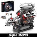 Mould King 10225 Technical Engine Toys The Motorized V8 Car Engine Building Block Assembly Engine Brick Set Kids Christmas Gift