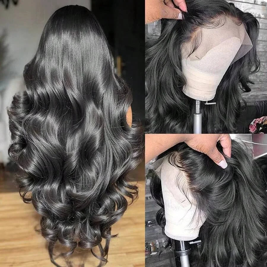200%250% Density Natural Body Wave Texture, Breathable Lace Base With Body Wave 13x4 HD Lace Frontal Human Hair Wig