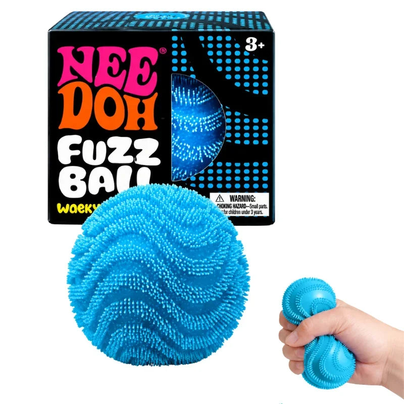 Nee Doh Fuzz Ball Blind Box, Soft Squeezable Fidget and Desktop Stress Ball