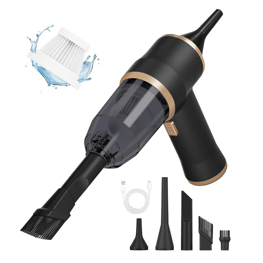 2-in-1 Cordless Car Vacuum and Air Blower, High-Power Handheld Cleaner for Car and Home