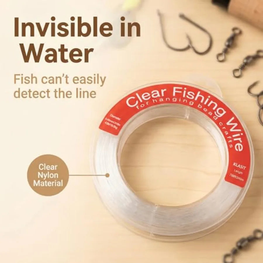 Fishing Line 788FT Invisible Monofilament Nylon Wire 43LB Strength Clear Color for Hanging Decorations Balloon Garland Crafts P
