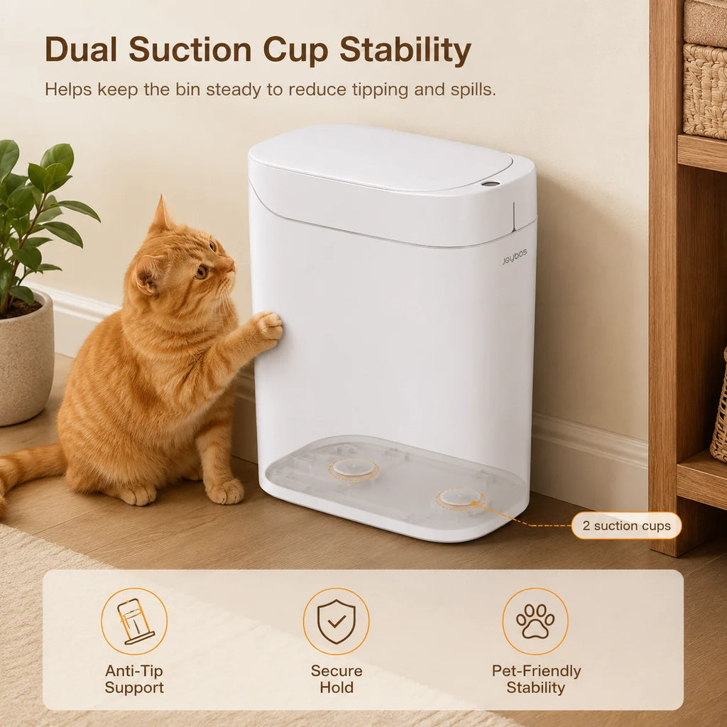 Smart Trash Can with Auto-Lining, Touchless Sensor Garbage Bin + Free Drawstring Bags, No-Mess Pull & Lift Wastebasket