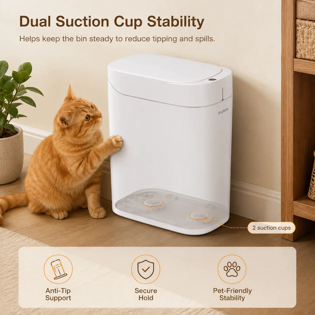Smart Trash Can with Auto-Lining, Touchless Sensor Garbage Bin + Free Drawstring Bags, No-Mess Pull & Lift Wastebasket