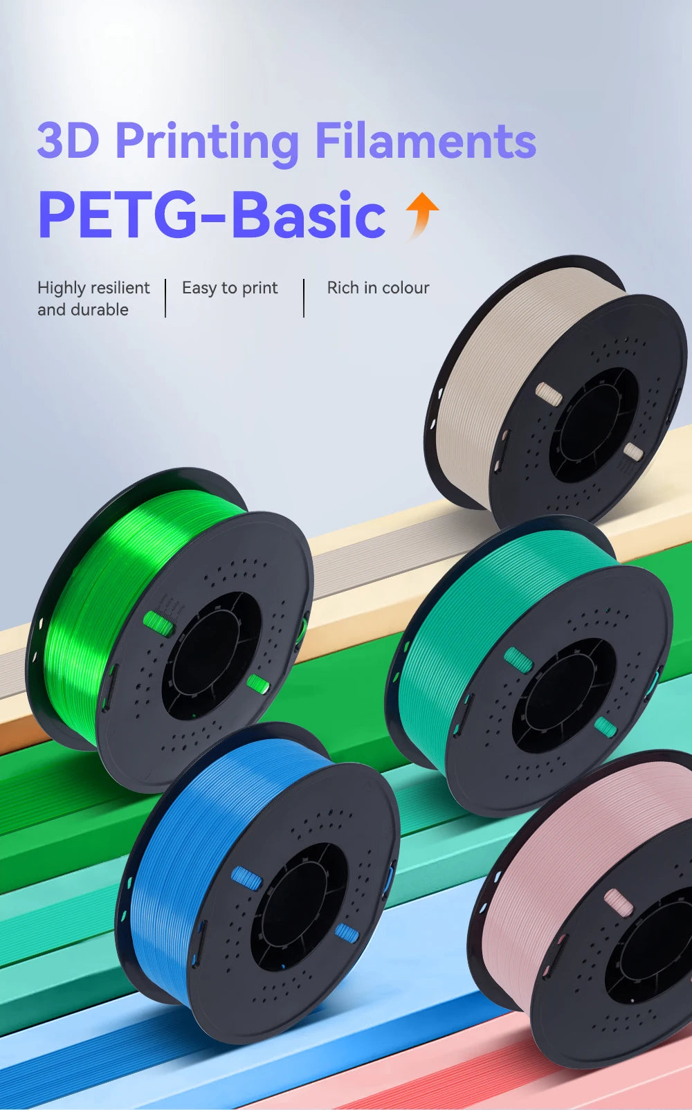 KINGROON PLA & PETG Filament Bundle, 10kg