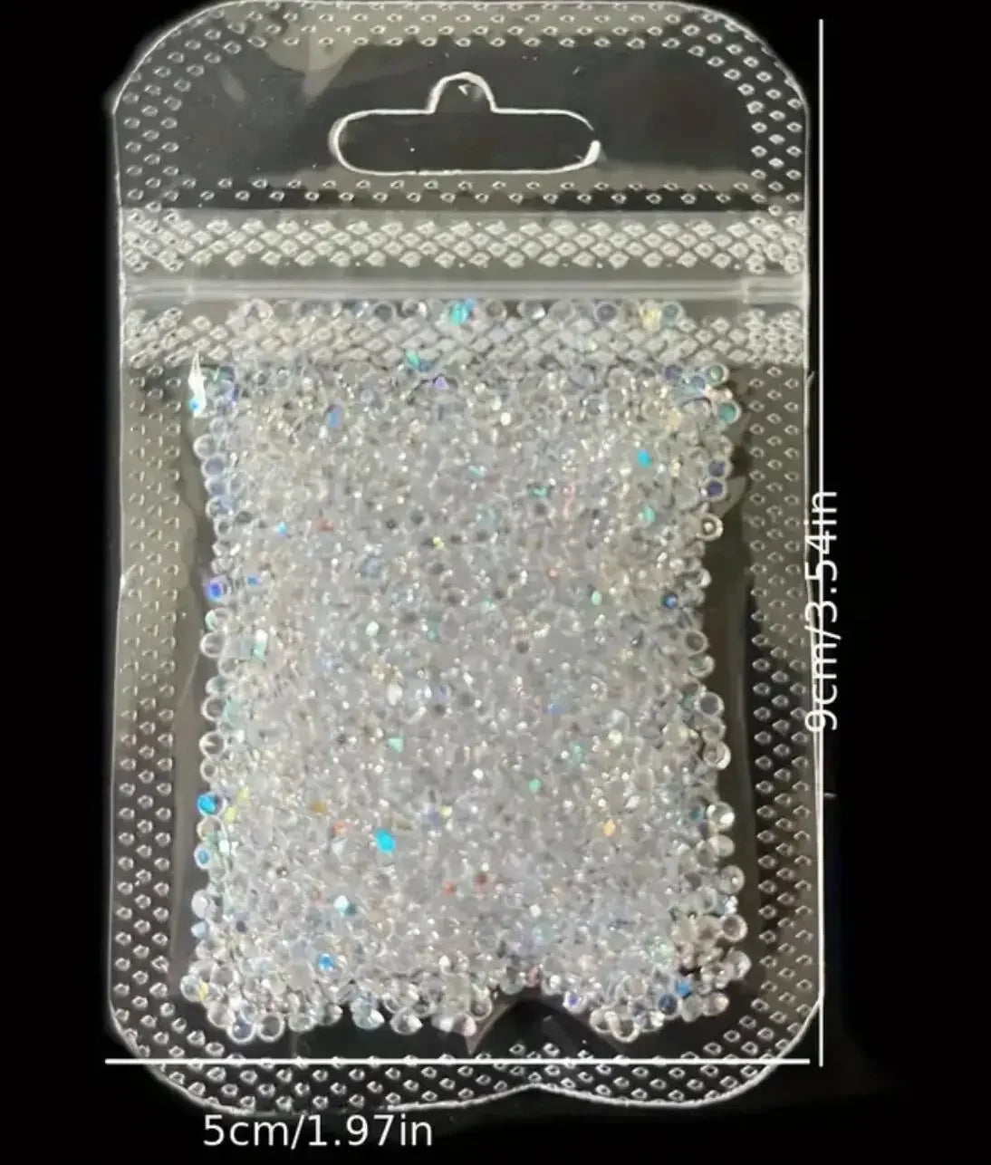 1Bag Aprox.1400Pcs Mini Nail Rhinestones Micro 1.2mm Nail Sand Pixie Crystals Iridescent AB Bling Tiny Sugar Beads Nail Charms