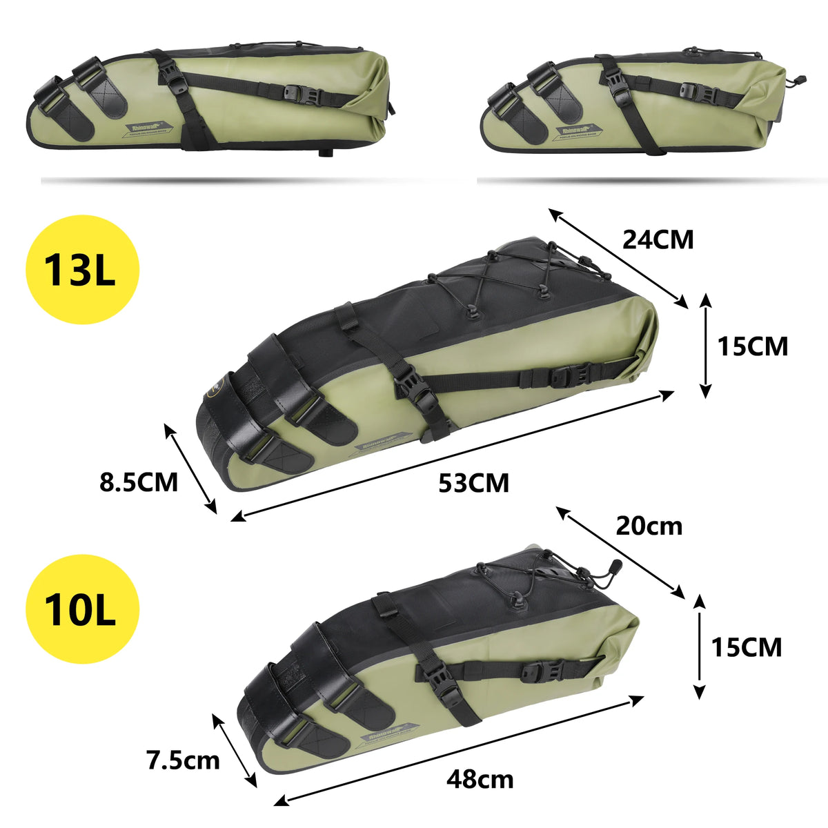 Bicycle Bag 5L-13L Full Waterproof Road Mountain Bike Cycling Rear Rack Bag Luggage Pannier Bike Saddle Accessories